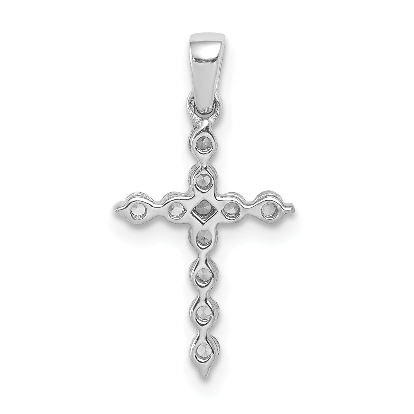 10K White Gold 1/4ct. Diamond Cross Pendant