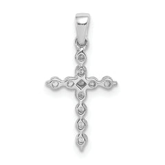 10K White Gold 1/4ct. Diamond Cross Pendant