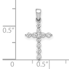 10K White Gold 1/4ct. Diamond Cross Pendant