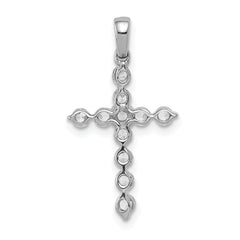 10K White Gold 1/2ct. Diamond Cross Pendant