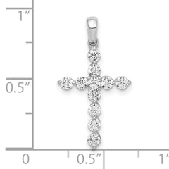 10K White Gold 1/2ct. Diamond Cross Pendant