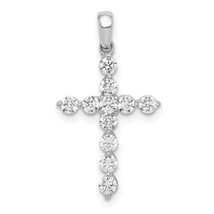 10K White Gold 1/2ct. Diamond Cross Pendant