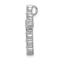 10K White Gold 1/2ct. Diamond Cross Chain Slide