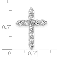 10K White Gold 1/2ct. Diamond Cross Chain Slide