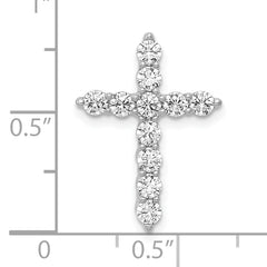 10K White Gold 3/4ct. Diamond Cross Chain Slide