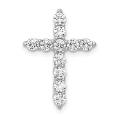 10K White Gold 3/4ct. Diamond Cross Chain Slide