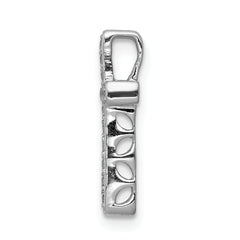 10K White Gold 1/6ct. Diamond Latin Cross Chain Slide