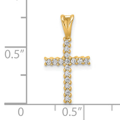 10K 1/6ct. Diamond Latin Cross Pendant