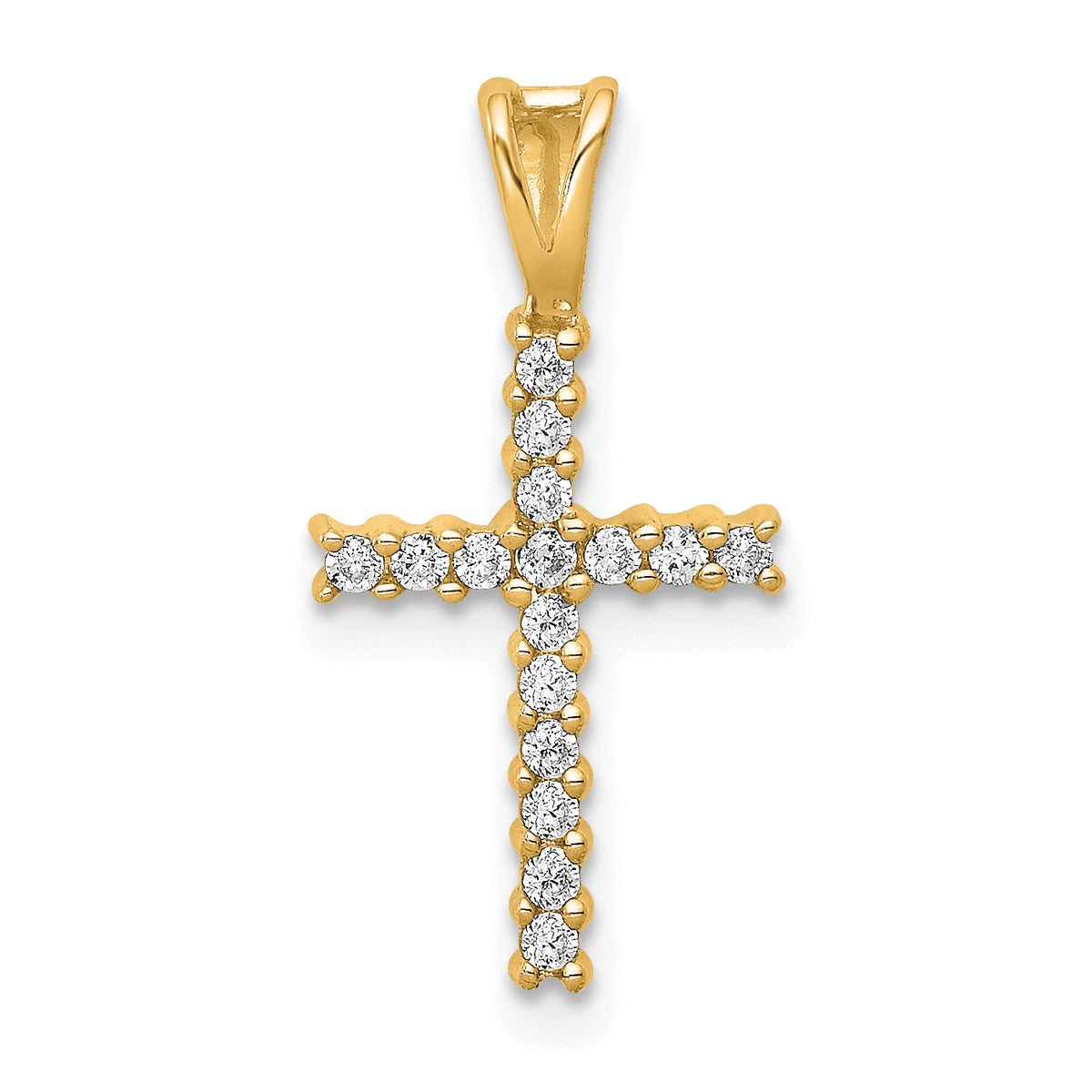 10K 1/6ct. Diamond Latin Cross Pendant