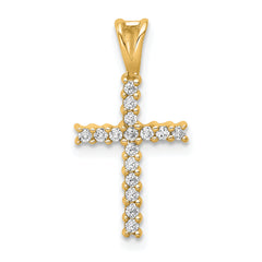 14K Lab Grown Diamond Latin Cross Pendant