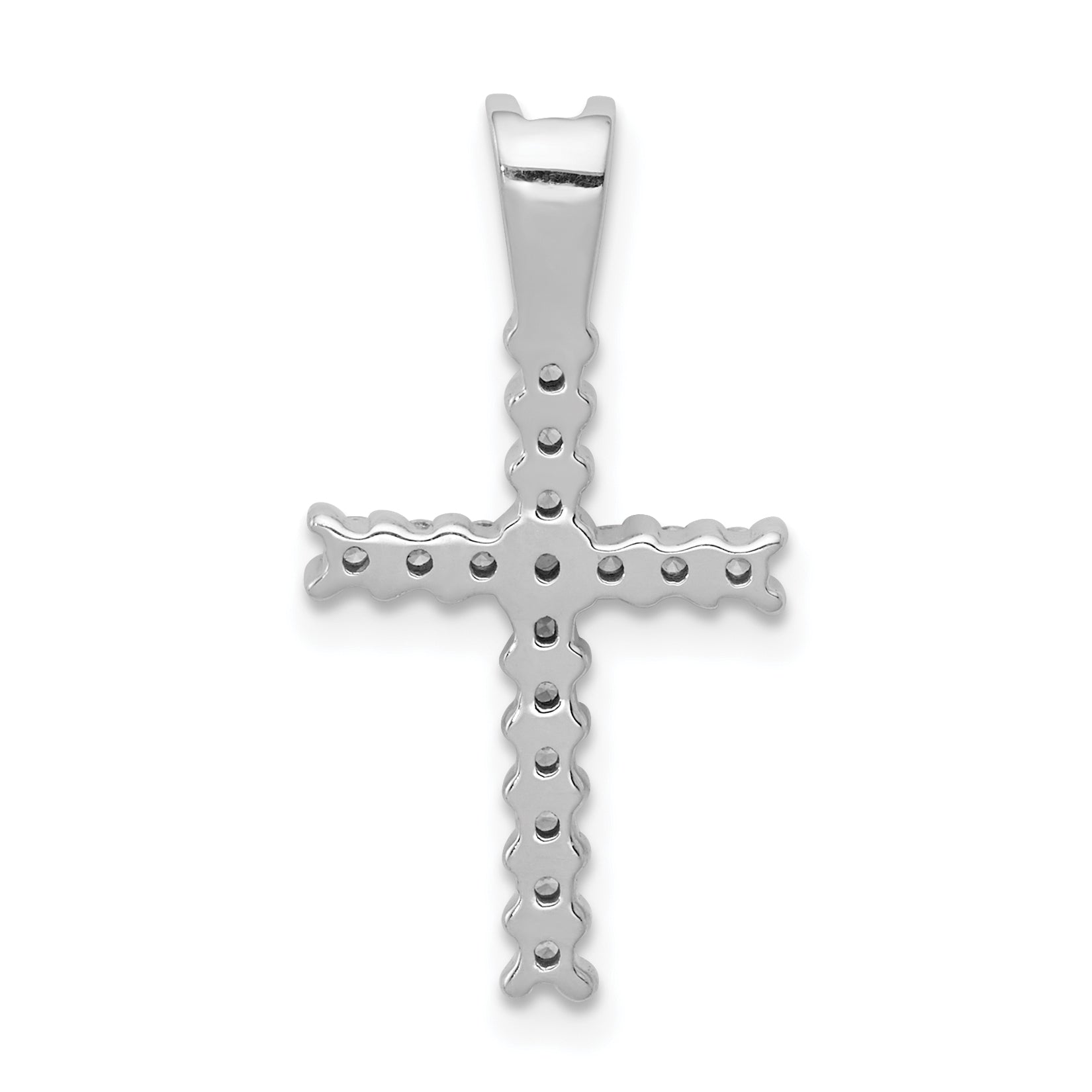 10K White Gold 1/4ct. Diamond Latin Cross Pendant