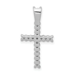 10K White Gold 1/4ct. Diamond Latin Cross Pendant