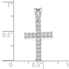 10K White Gold 1/4ct. Diamond Latin Cross Pendant