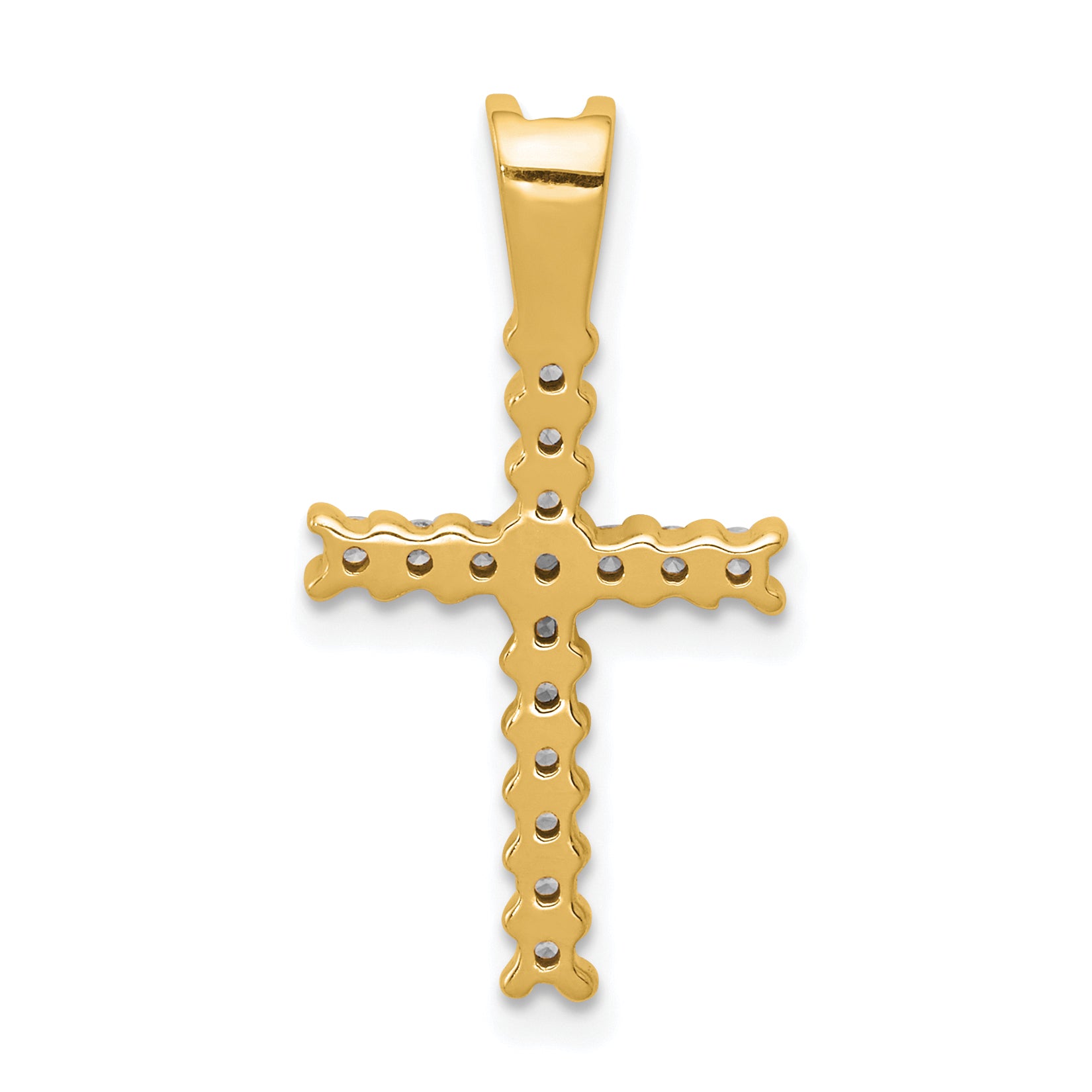 10K Diamond Latin Cross Pendant