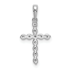 10K White Gold 1/10ct. Diamond Cross Pendant