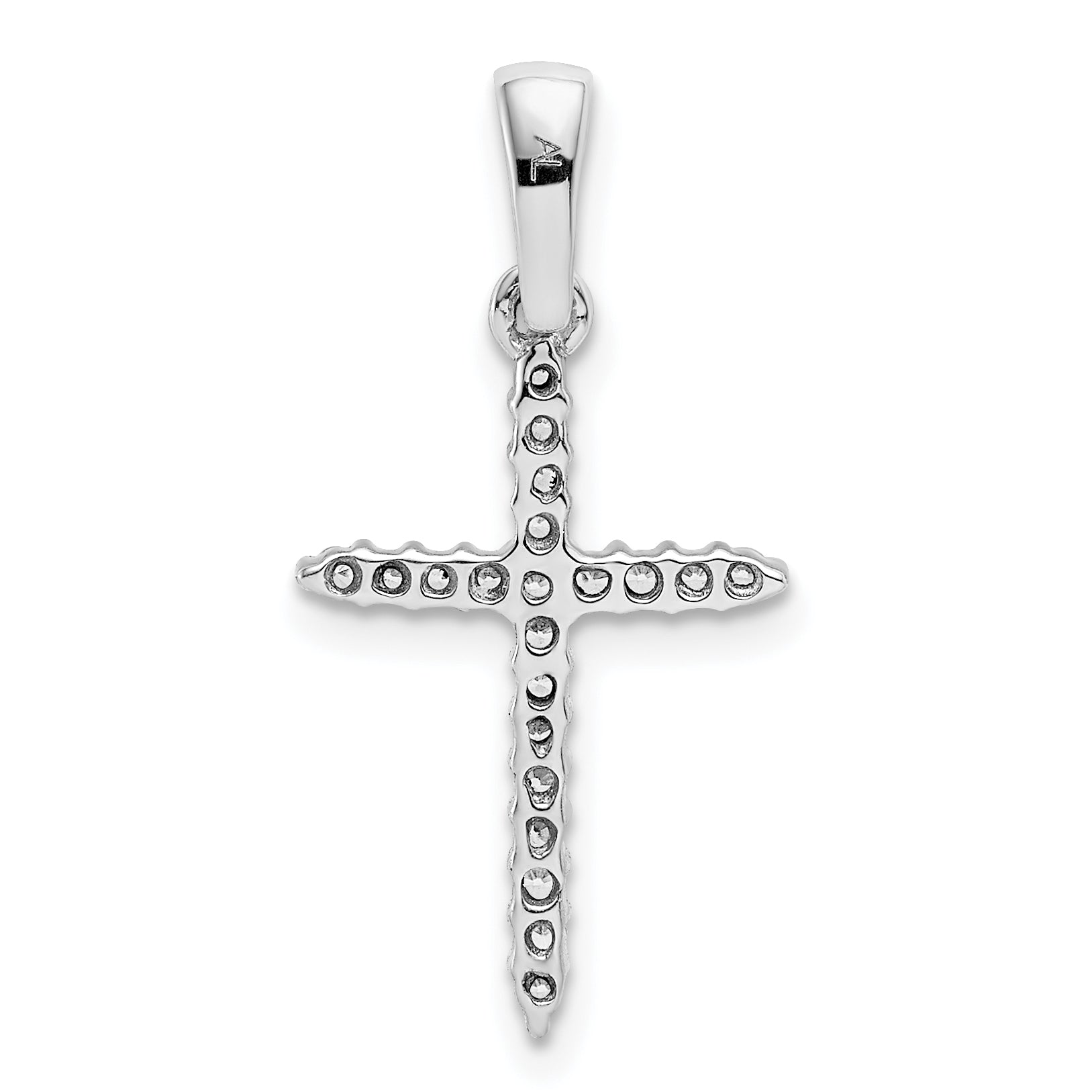 10K White Gold 1/6ct. Diamond Cross Pendant