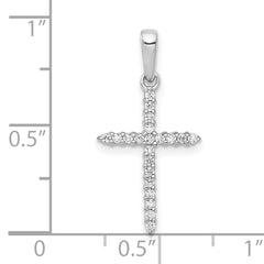 10K White Gold 1/6ct. Diamond Cross Pendant