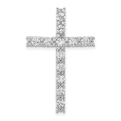 14K White Gold Lab Grown Diamond VS/SI GH Latin Cross Pendant