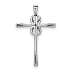 10K White Gold .03ct. Diamond Infinity Cross Chain Slide