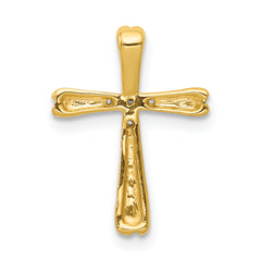 10K Diamond Cross Slide Pendant