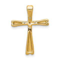 10K Diamond Cross Slide Pendant