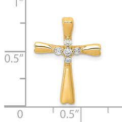 10K Diamond Cross Slide Pendant