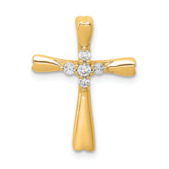 10K Diamond Cross Slide Pendant