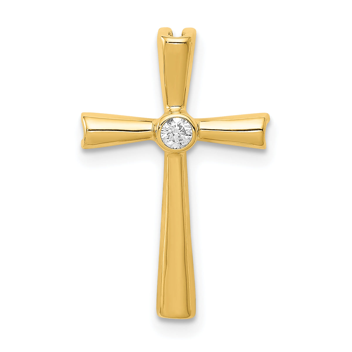 10K AA Diamond Cross Pendant