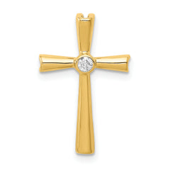 10K AA Diamond Cross Pendant