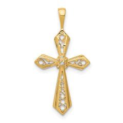 10K AA Diamond Passion Cross Pendant