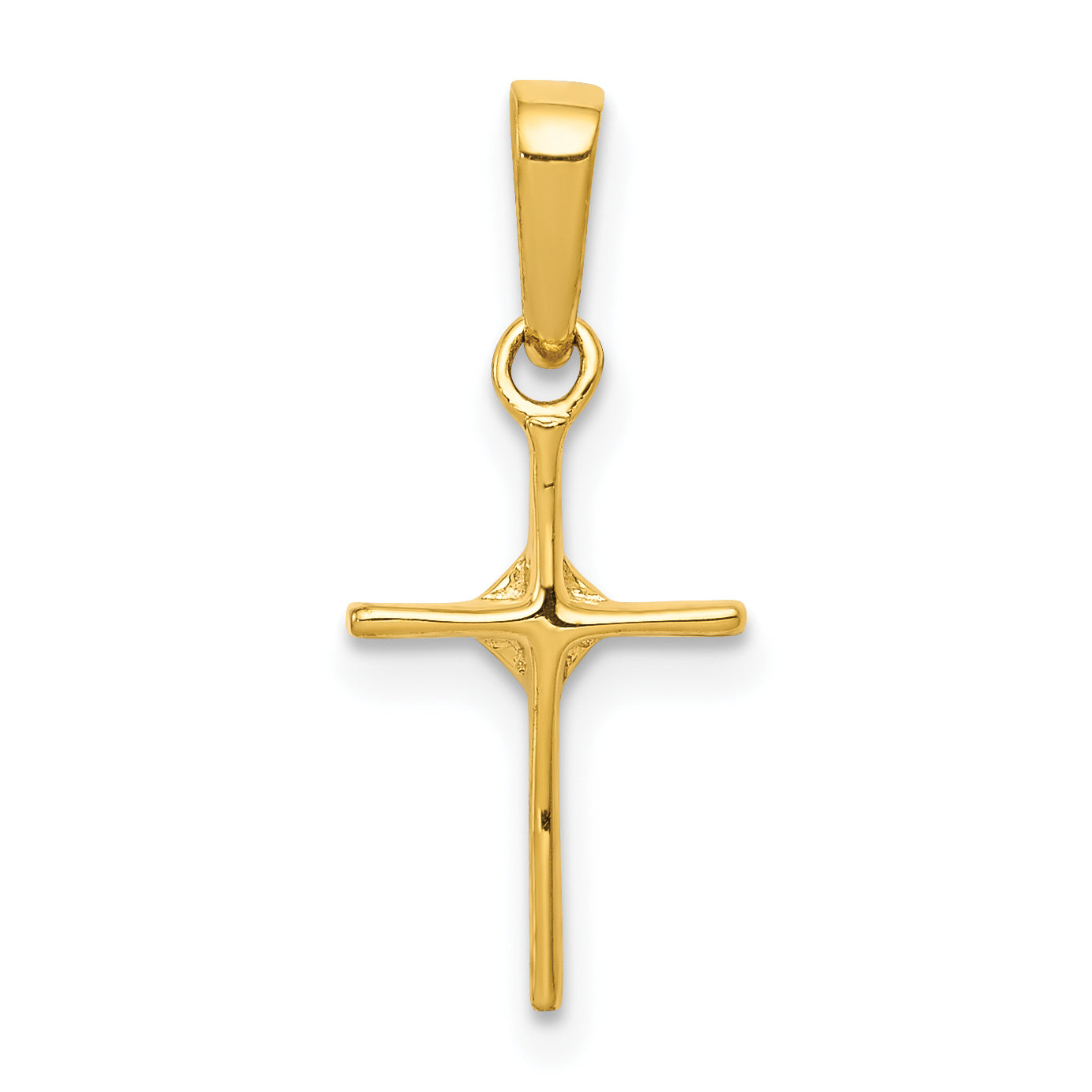 10K Small .01ct. Diamond Cross Pendant