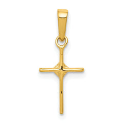 10K Small .01ct. Diamond Cross Pendant