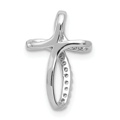 10K White Gold 1/15ct. Diamond Cross Pendant