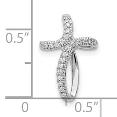 10K White Gold 1/15ct. Diamond Cross Pendant