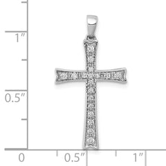 10K White Gold 1/5ct. Diamond Cross Pendant