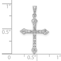 10K White Gold 1/4ct. Diamond Cross Pendant