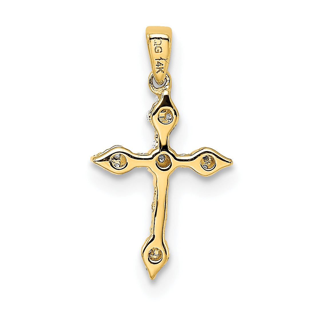 10K 1/15ct. Diamond Cross Pendant