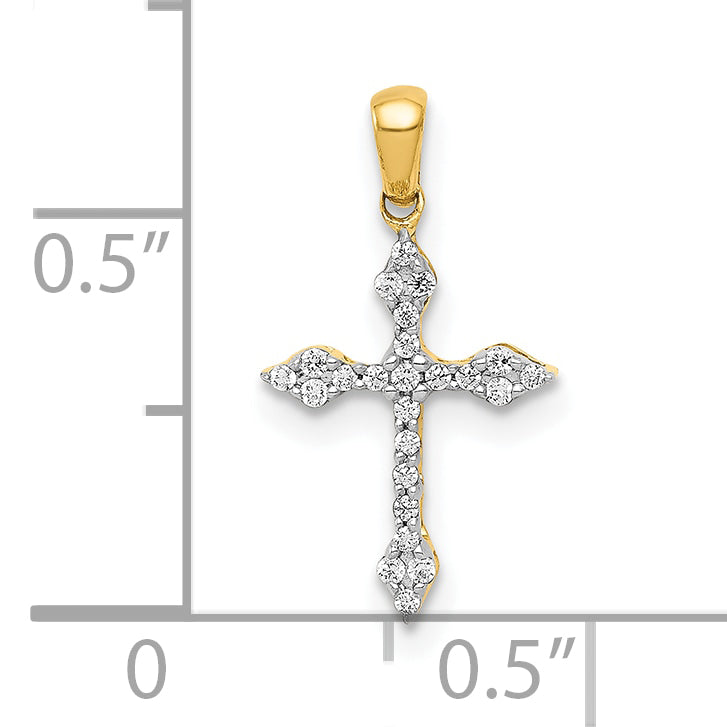 10K 1/15ct. Diamond Cross Pendant