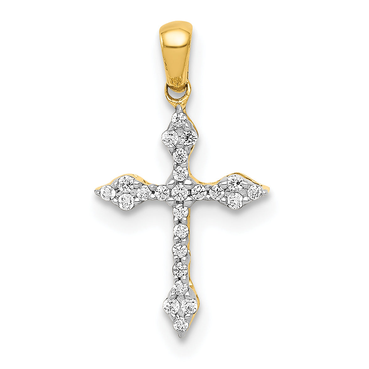 10K 1/15ct. Diamond Cross Pendant