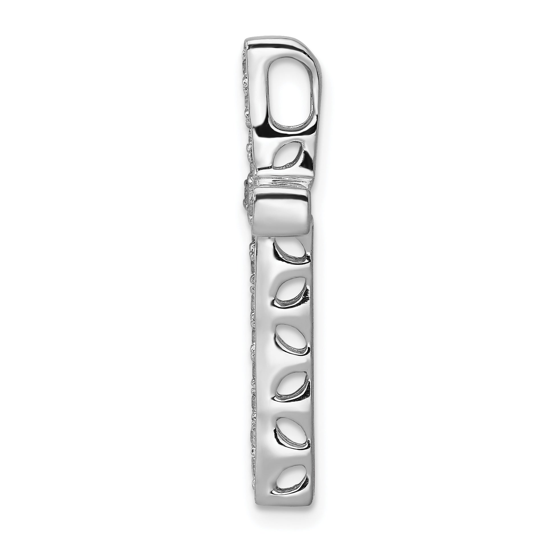 10K White Gold 3/8ct. Diamond Cross Chain Slide