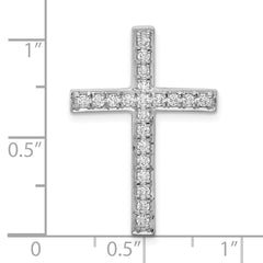 10K White Gold 3/8ct. Diamond Cross Chain Slide