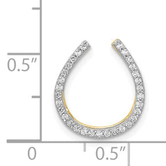 14k 1/6ct. Diamond Horseshoe Chain Slide