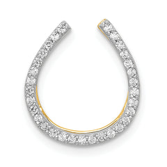 14k 1/6ct. Diamond Horseshoe Chain Slide