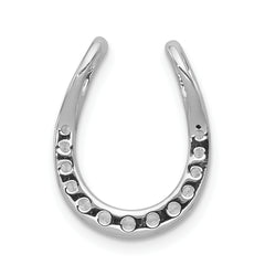 14k White Gold 1/4ct. Diamond Horseshoe Chain Slide