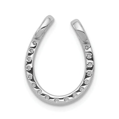 14k White Gold 1/3ct. Diamond Horseshoe Chain Slide