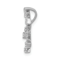 14k White Gold 1/6ct. Diamond Snowflake Chain Slide