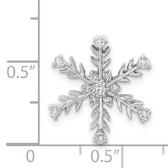 14k White Gold 1/6ct. Diamond Snowflake Chain Slide