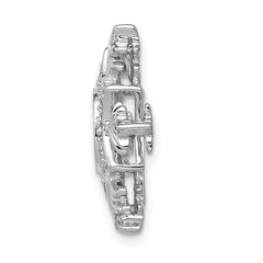 14k White Gold 1/6ct. Vibrant Moving Diamond Snowflake Chain Slide