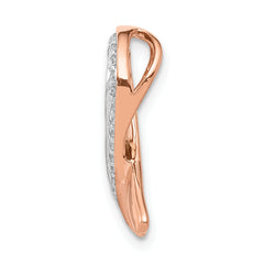 10k Rose Gold Diamond Awareness Chain Slide