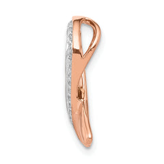 14k Rose Gold Diamond Awareness Chain Slide